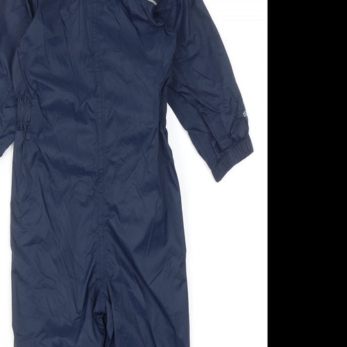 Regatta Boys Blue Rain Coat Snowsuit Size 2 Years Zip - UK Size 24-36 Months