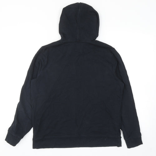 Marks and Spencer Womens Blue Cotton Pullover Hoodie Size 12 Pullover