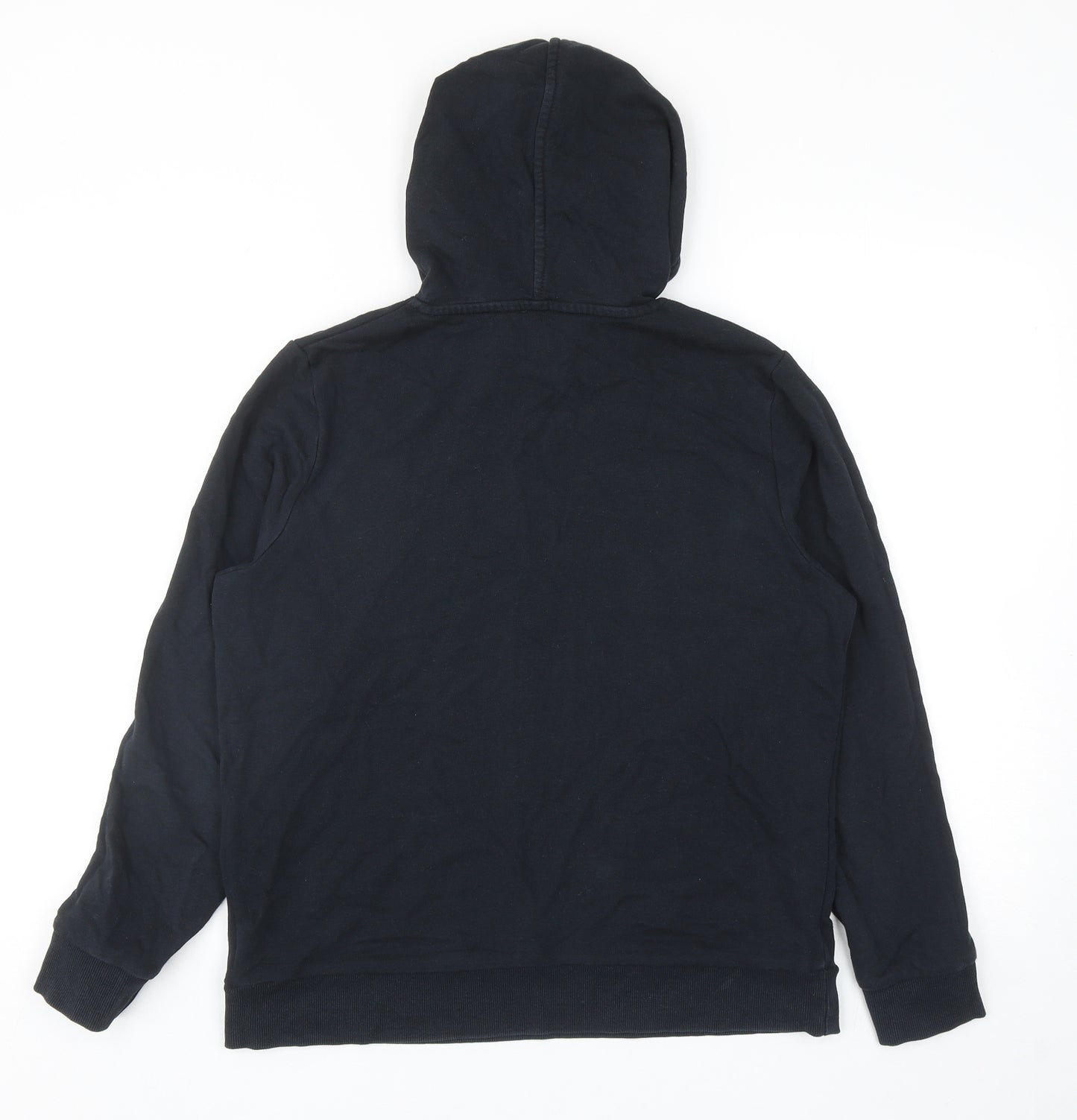 Marks and Spencer Womens Blue Cotton Pullover Hoodie Size 12 Pullover