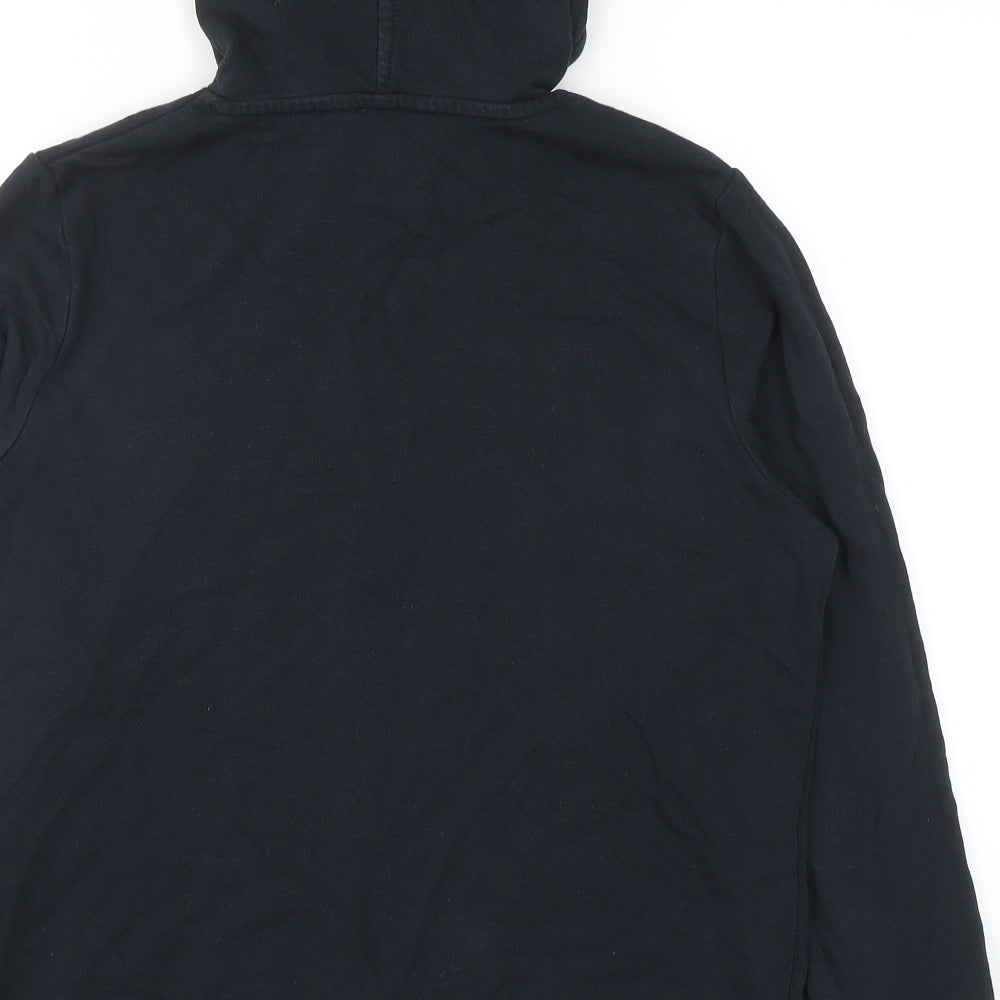 Marks and Spencer Womens Blue Cotton Pullover Hoodie Size 12 Pullover