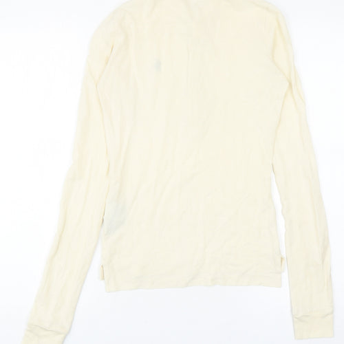 Ralph Lauren Womens Ivory Cotton Basic Polo Size XS Collared