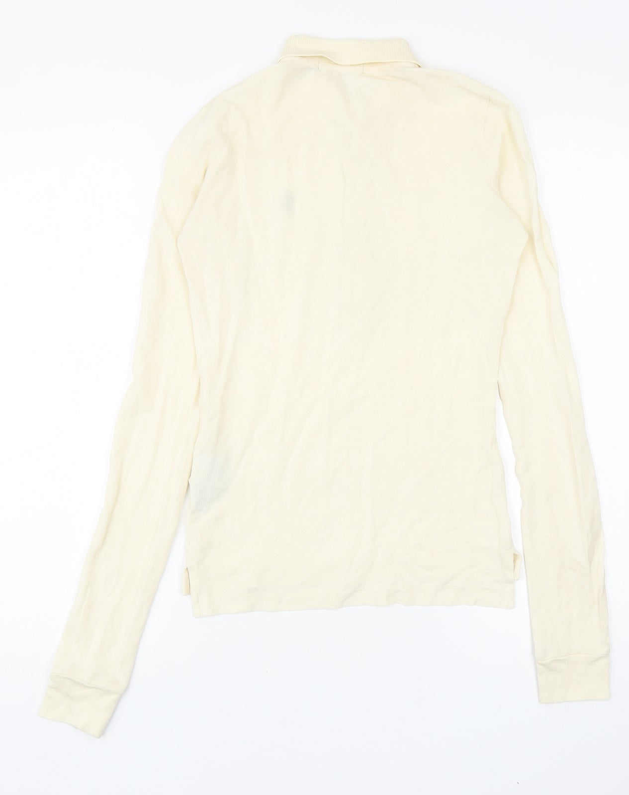 Ralph Lauren Womens Ivory Cotton Basic Polo Size XS Collared
