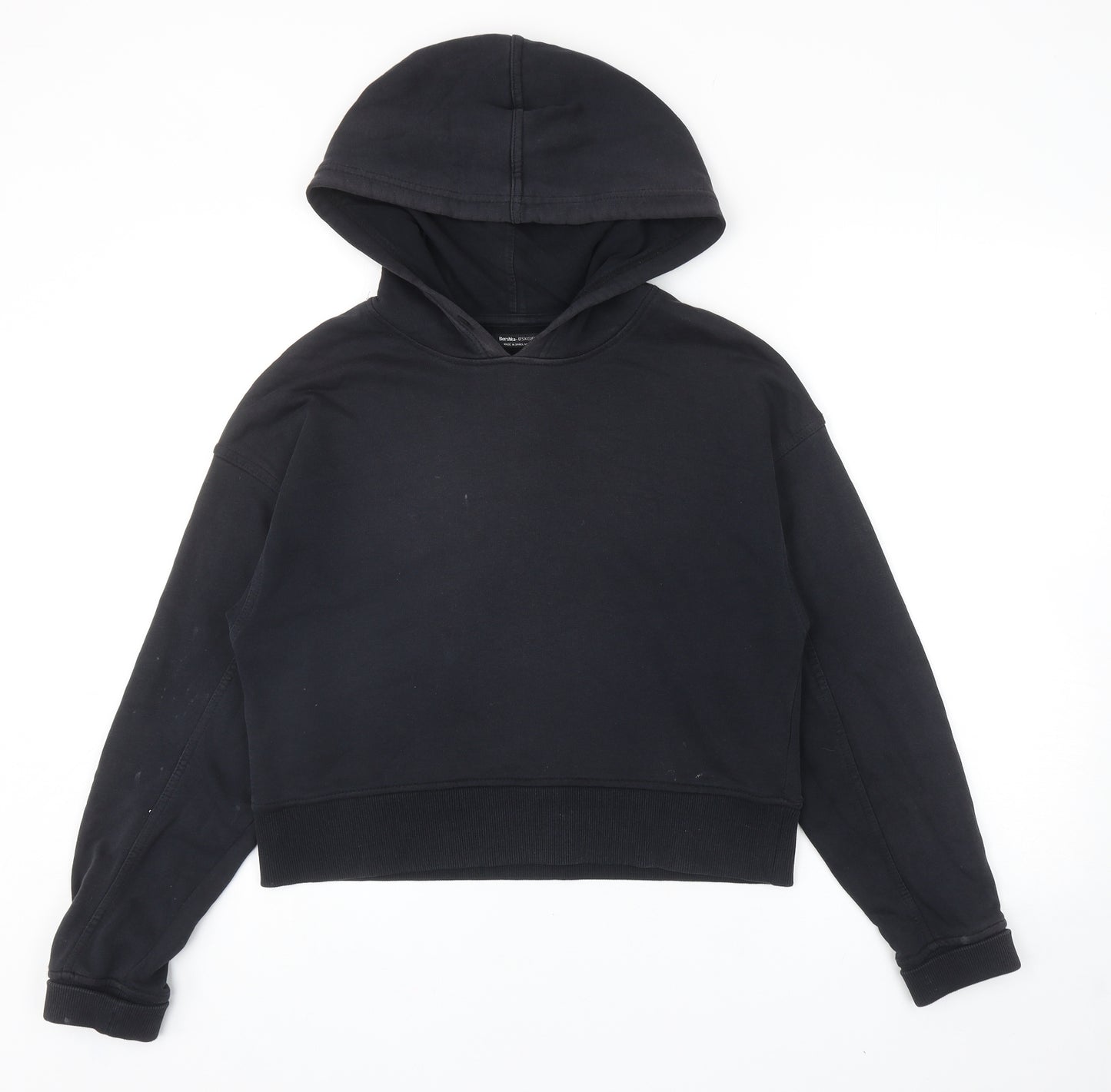 Bershka Womens Black Polyester Pullover Hoodie Size M Pullover