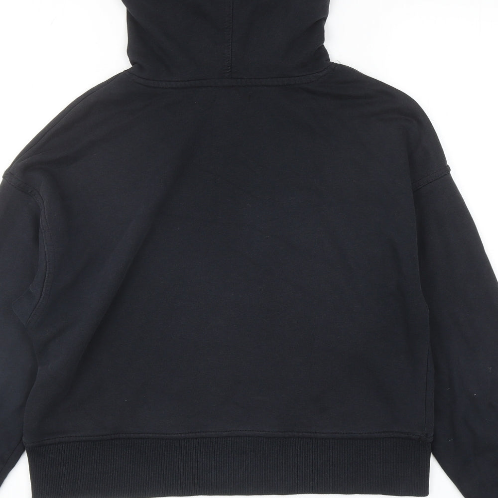 Bershka Womens Black Polyester Pullover Hoodie Size M Pullover