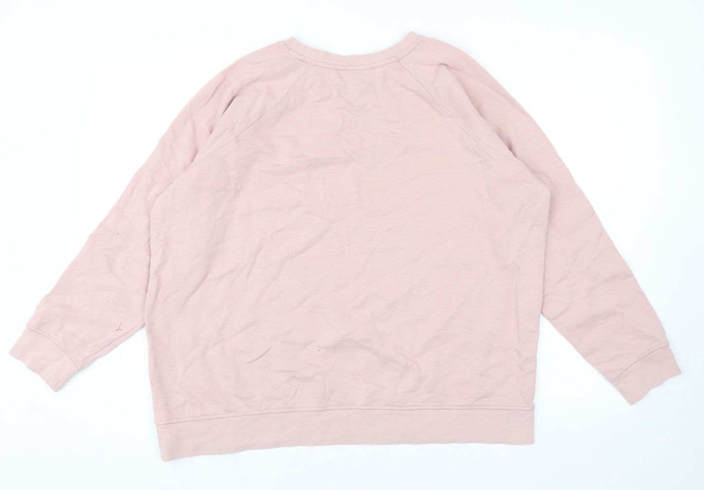 NEXT Womens Pink Cotton Pullover Sweatshirt Size L Pullover - Heart