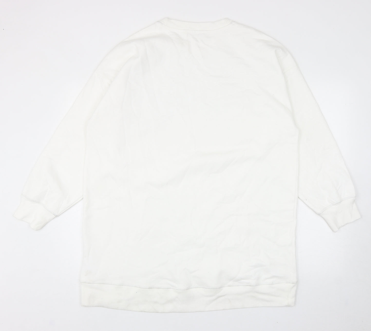 NEXT Womens White Cotton Pullover Sweatshirt Size XL Pullover - Snowflake Christmas