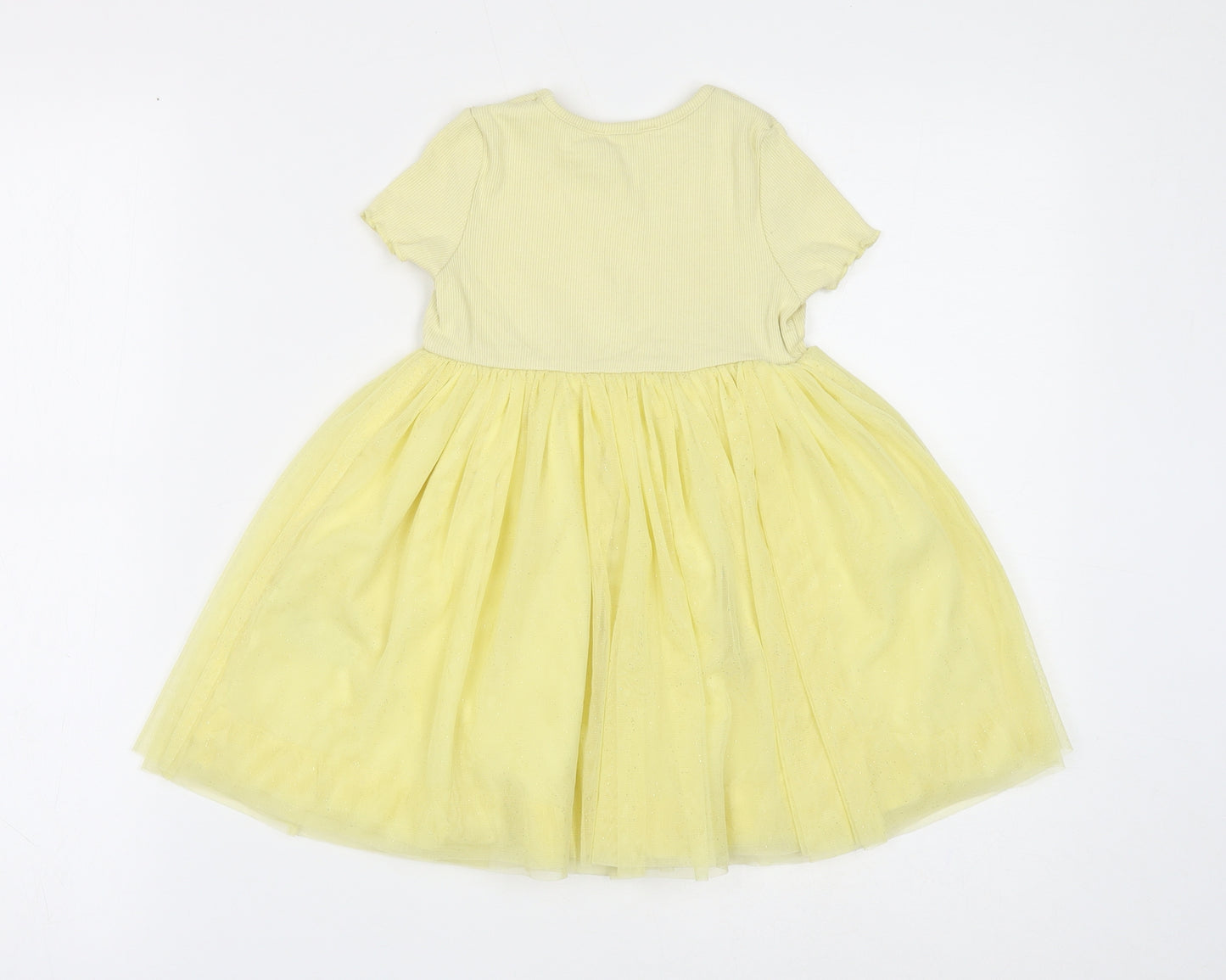 Marks and Spencer Girls Yellow Polyester A-Line Size 2-3 Years Round Neck Pullover