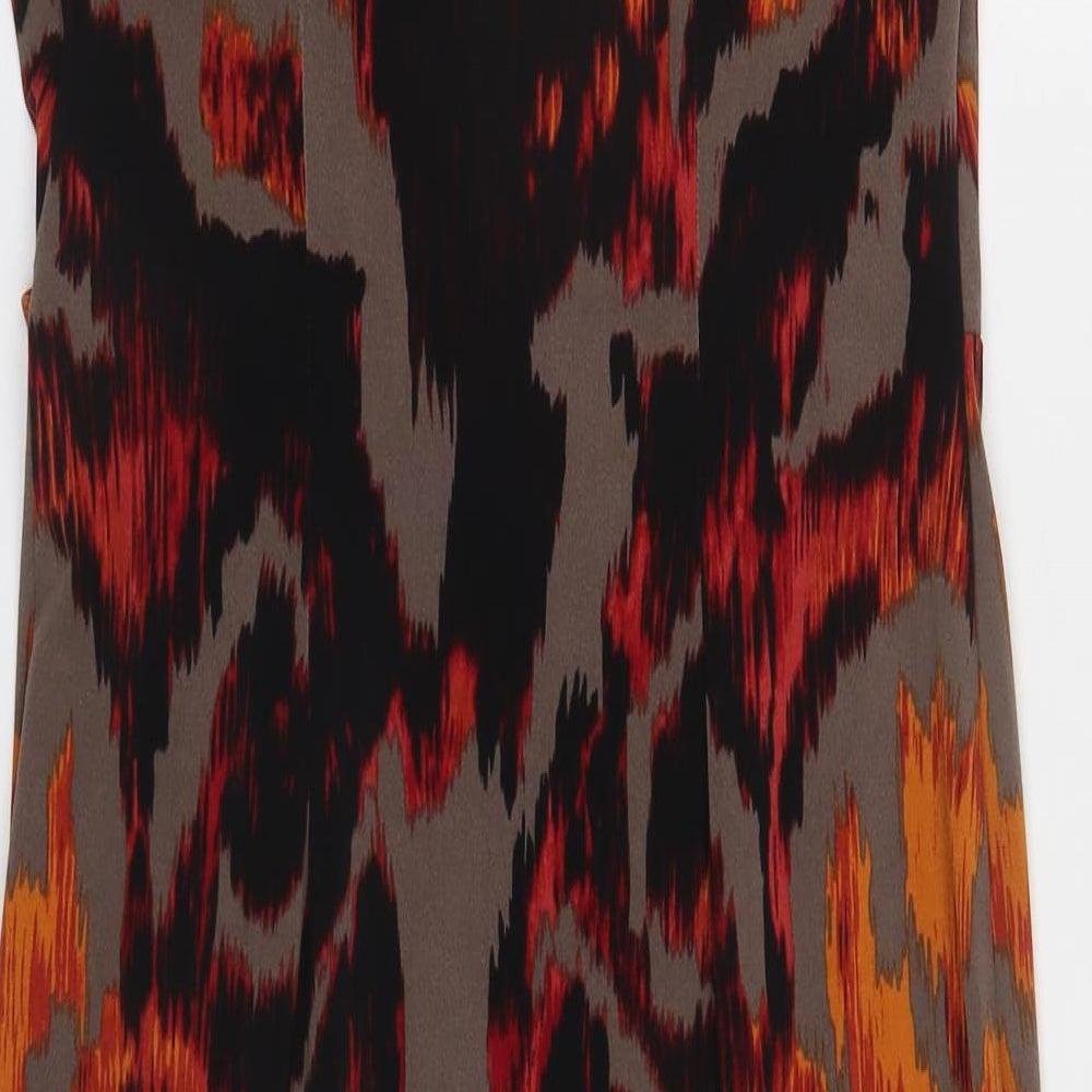 Per Una Womens Multicoloured Geometric Polyester Mini Size 12 V-Neck Pullover