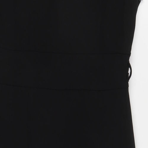 Allegra K Womens Black Polyester Shift Size M Sweetheart Zip