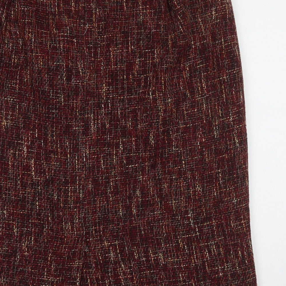 Eastex Womens Multicoloured Geometric Wool Straight & Pencil Skirt Size 16 Zip