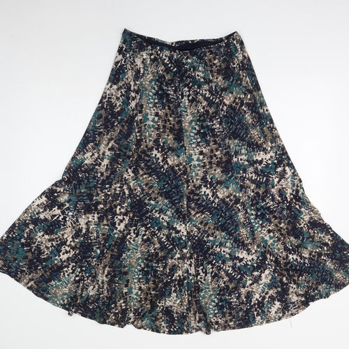 CC Womens Multicoloured Geometric Polyester A-Line Skirt Size S