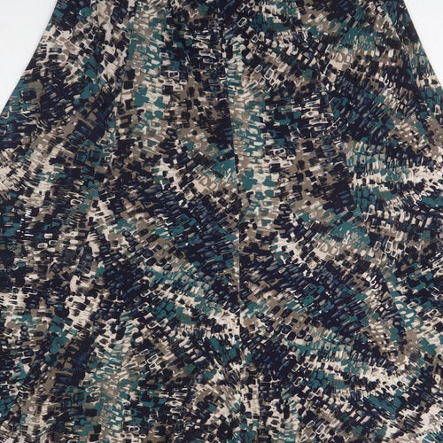 CC Womens Multicoloured Geometric Polyester A-Line Skirt Size S