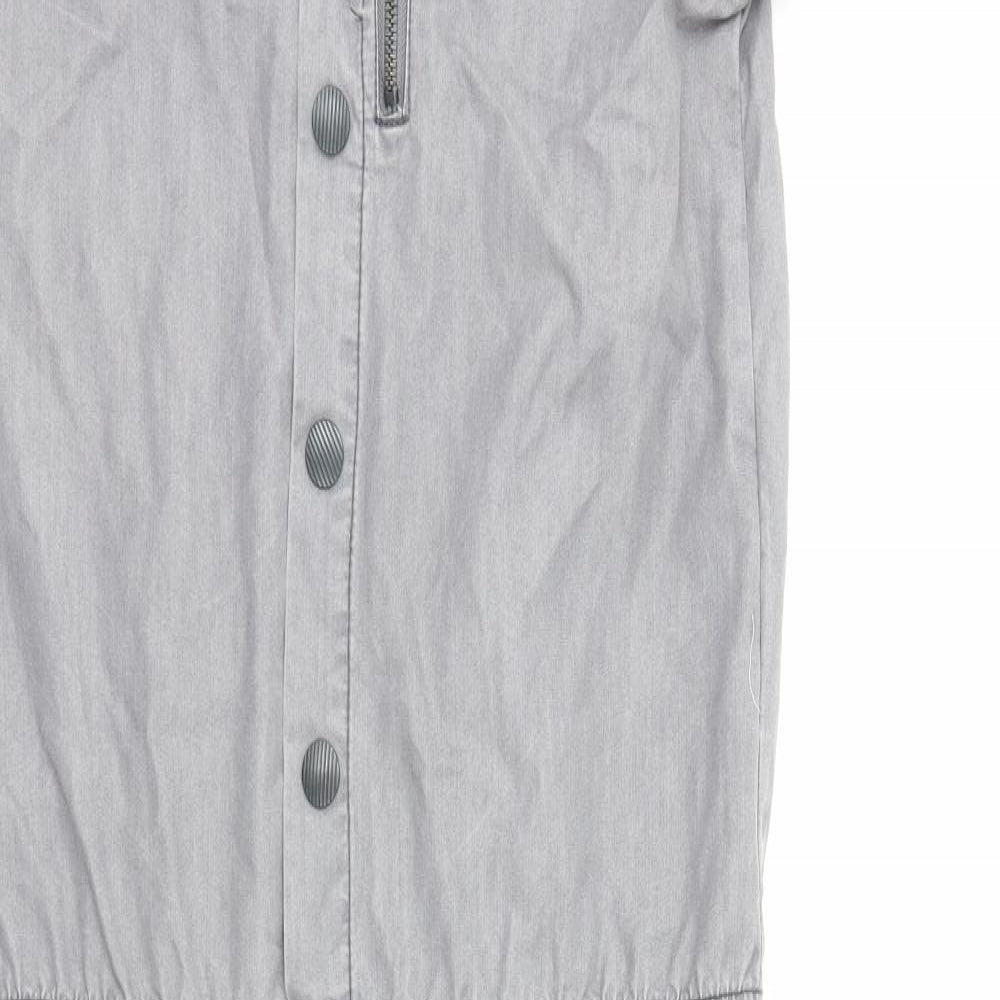 VERO MODA Womens Grey Cotton Jumpsuit One-Piece Size S Snap