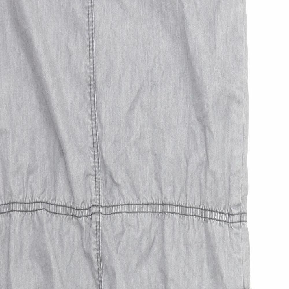 VERO MODA Womens Grey Cotton Jumpsuit One-Piece Size S Snap
