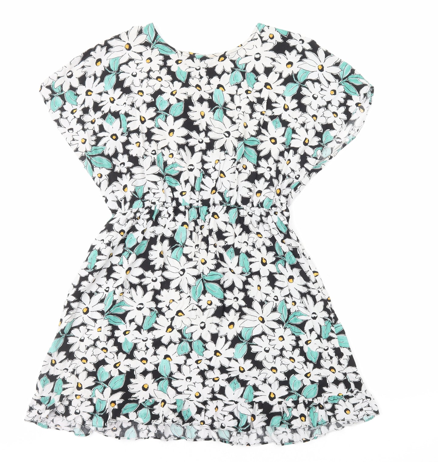 Papaya Womens Multicoloured Floral Viscose Skater Dress Size 16 Round Neck Pullover
