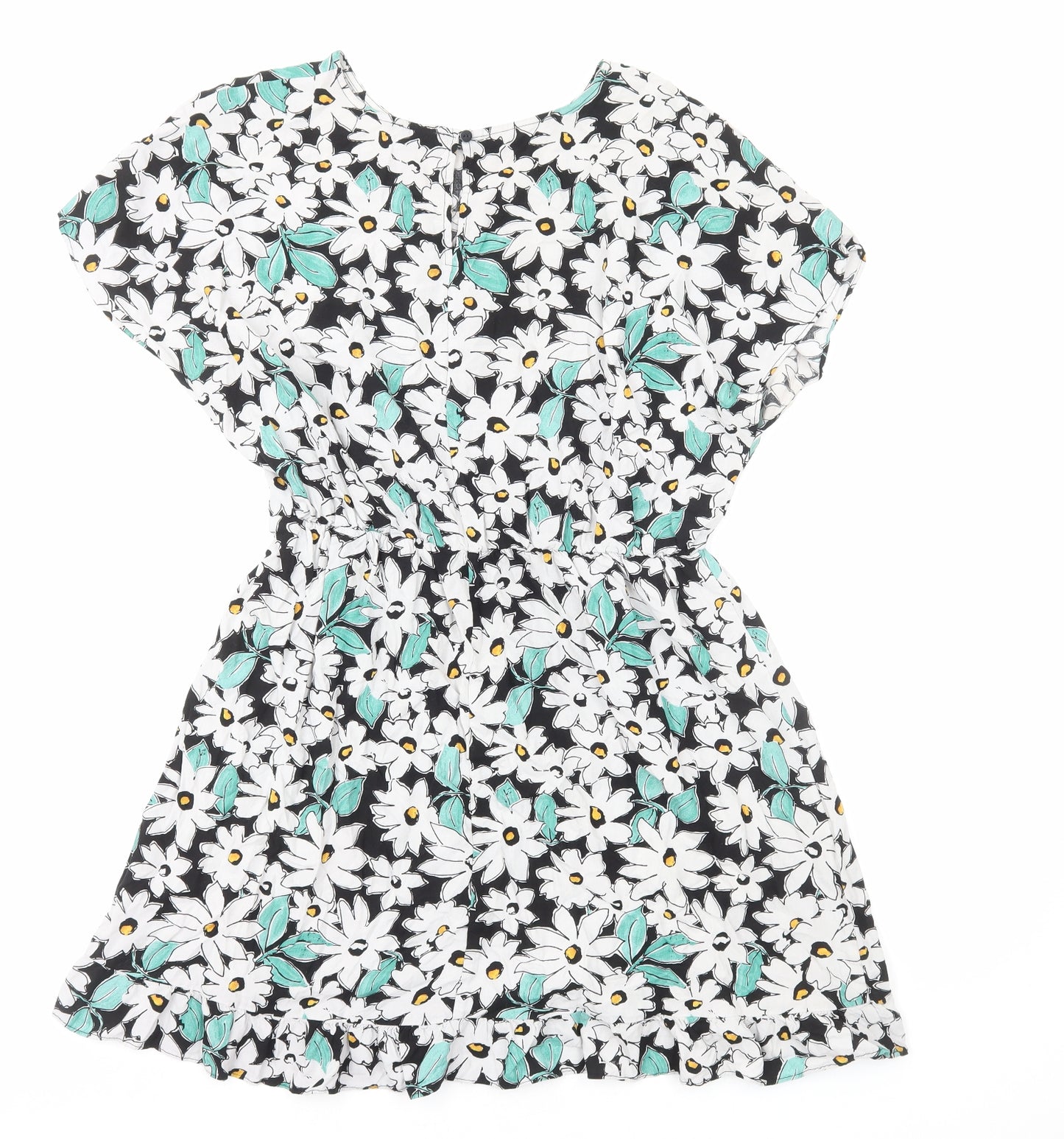 Papaya Womens Multicoloured Floral Viscose Skater Dress Size 16 Round Neck Pullover