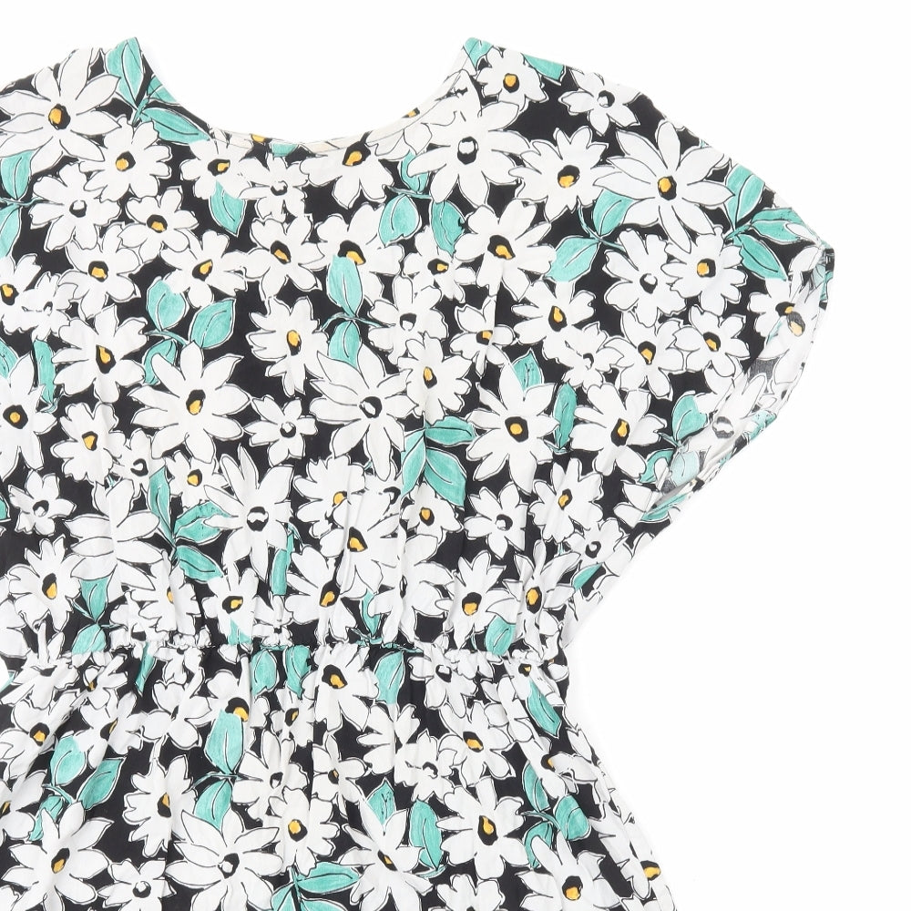 Papaya Womens Multicoloured Floral Viscose Skater Dress Size 16 Round Neck Pullover