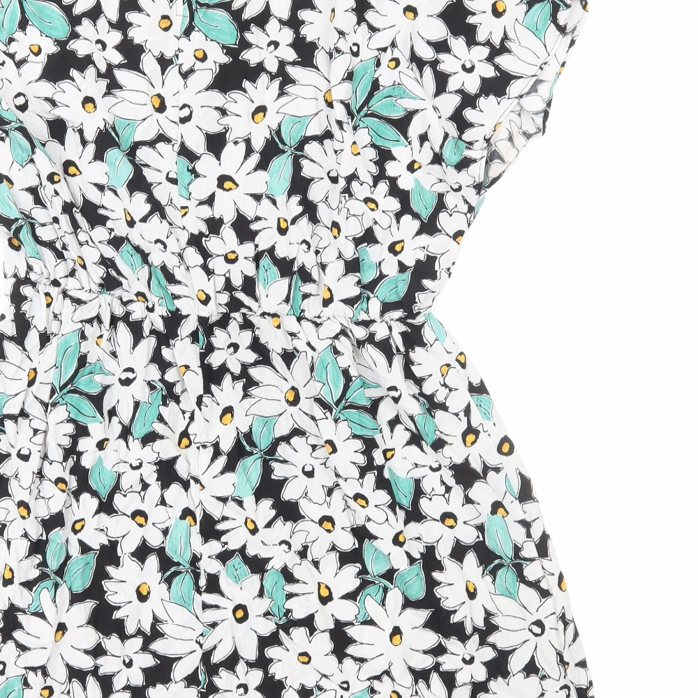 Papaya Womens Multicoloured Floral Viscose Skater Dress Size 16 Round Neck Pullover
