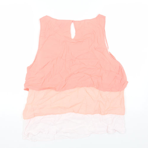 BANDOLERA Womens Pink Polyester Basic Tank Size 16 Scoop Neck