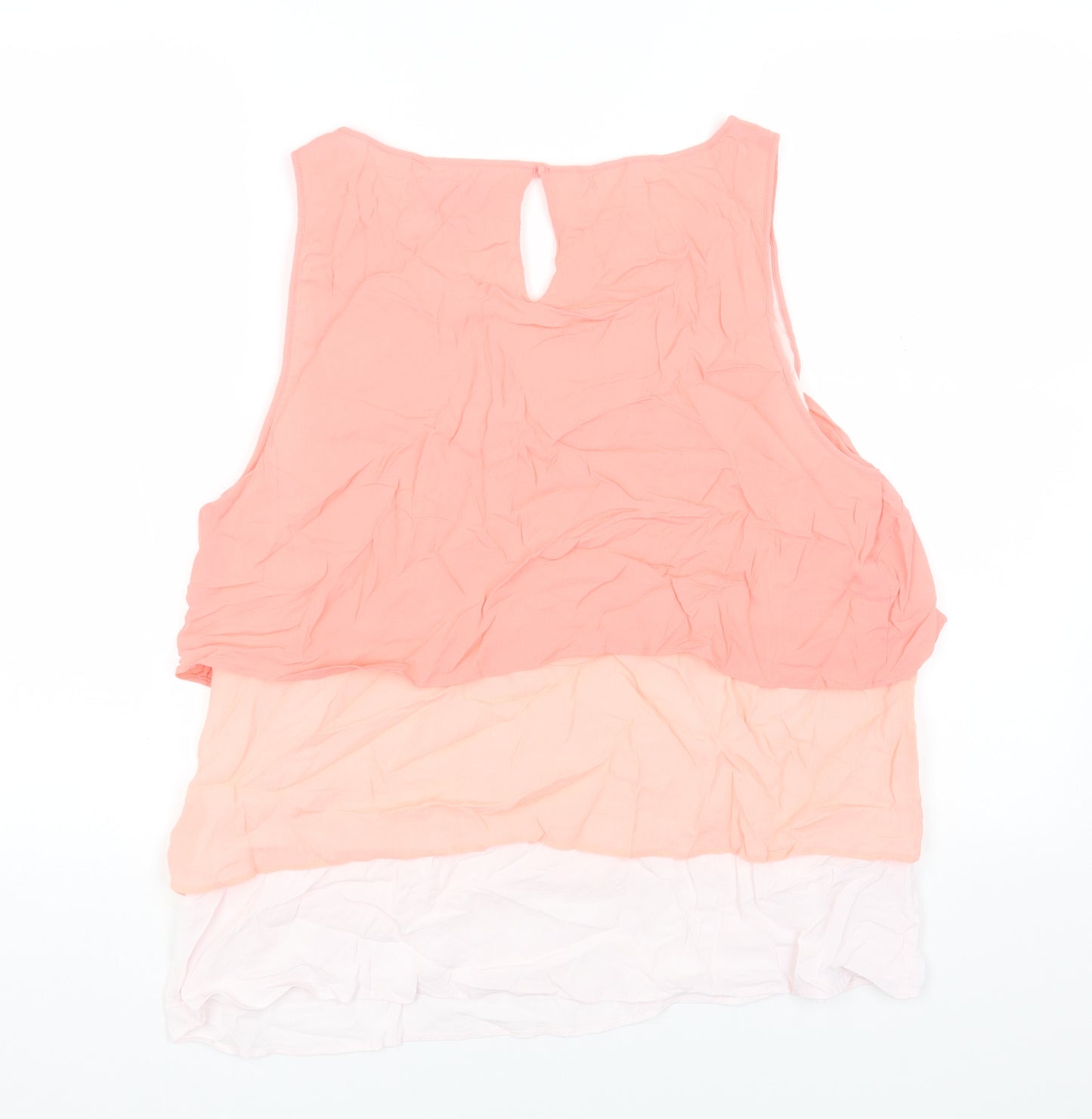 BANDOLERA Womens Pink Polyester Basic Tank Size 16 Scoop Neck