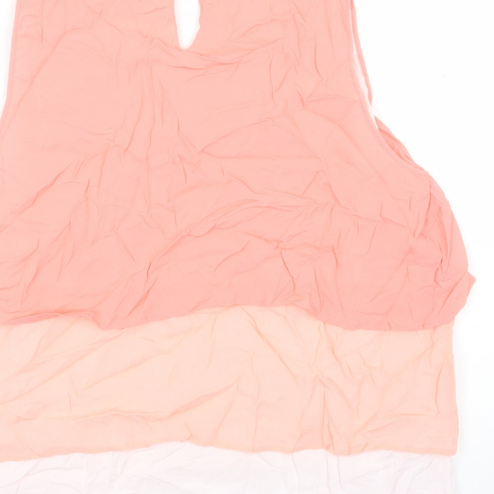 BANDOLERA Womens Pink Polyester Basic Tank Size 16 Scoop Neck
