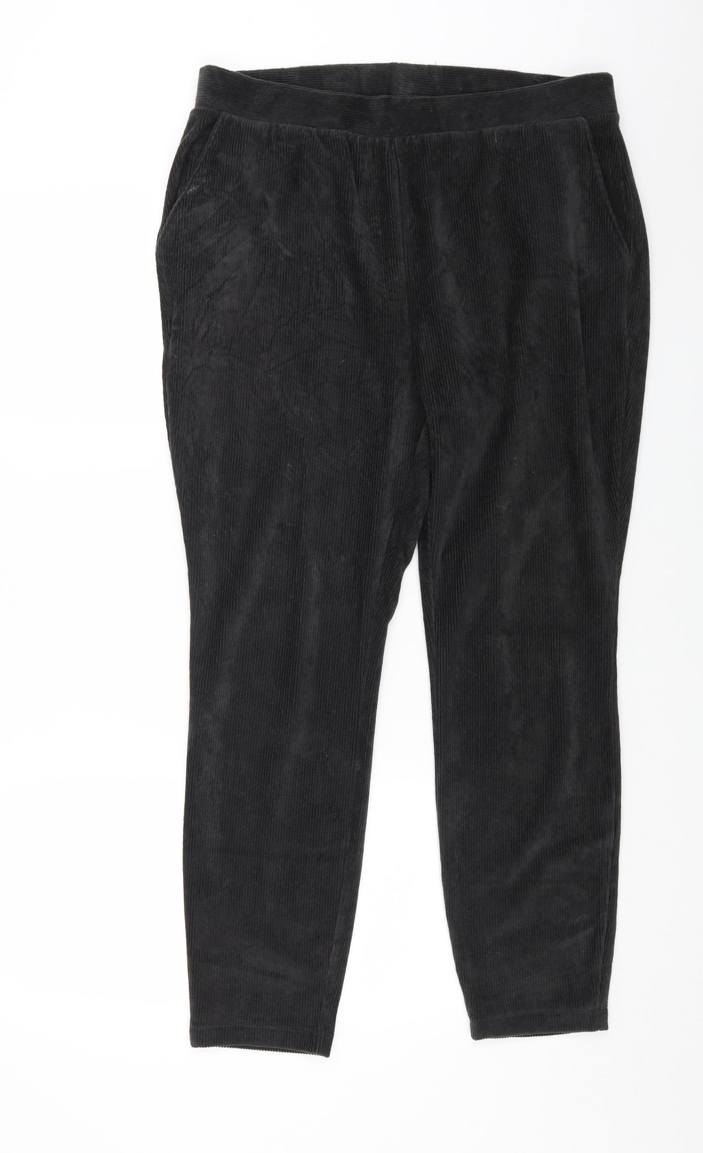 Lands' End Womens Grey Polyester Trousers Size L L25 in Regular