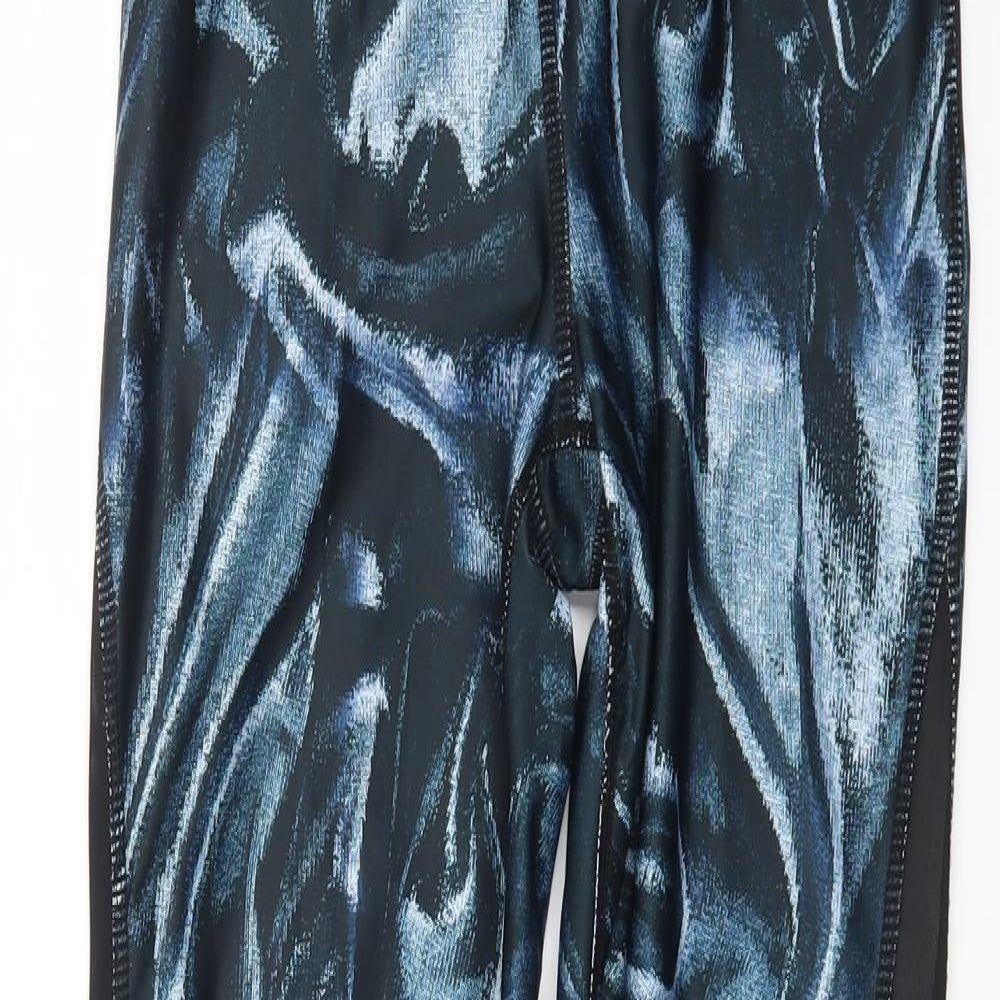 Matalan Womens Multicoloured Geometric Polyester Capri Leggings Size 8 L27 in