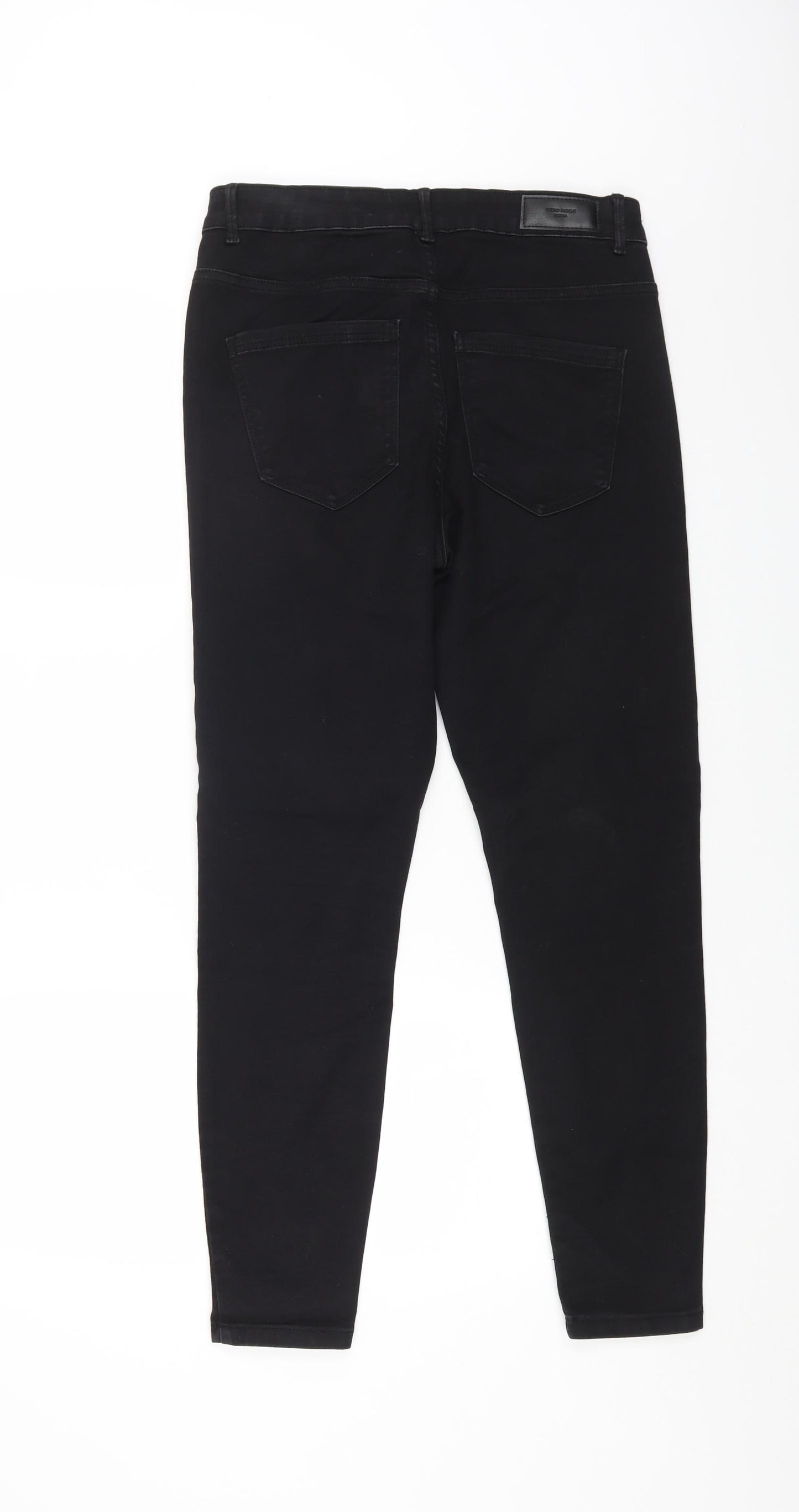 Vera Moda Womens Black Cotton Skinny Jeans Size 30 in L27 in Regular Button