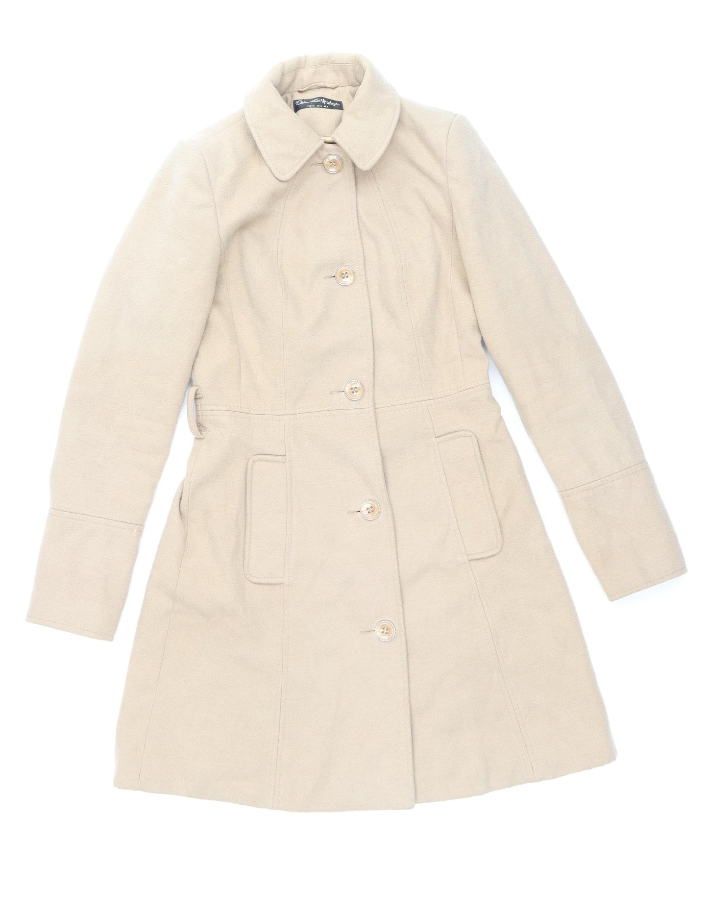 Miss Selfridge Womens Brown Overcoat Coat Size 8 Button