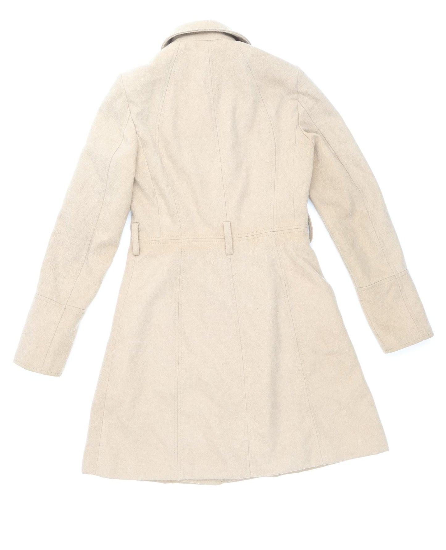 Miss Selfridge Womens Brown Overcoat Coat Size 8 Button