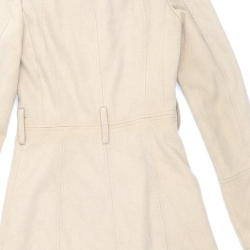 Miss Selfridge Womens Brown Overcoat Coat Size 8 Button