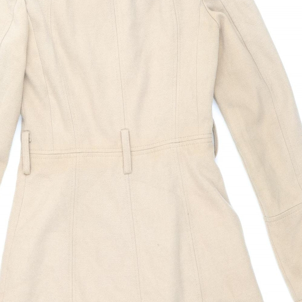 Miss Selfridge Womens Brown Overcoat Coat Size 8 Button