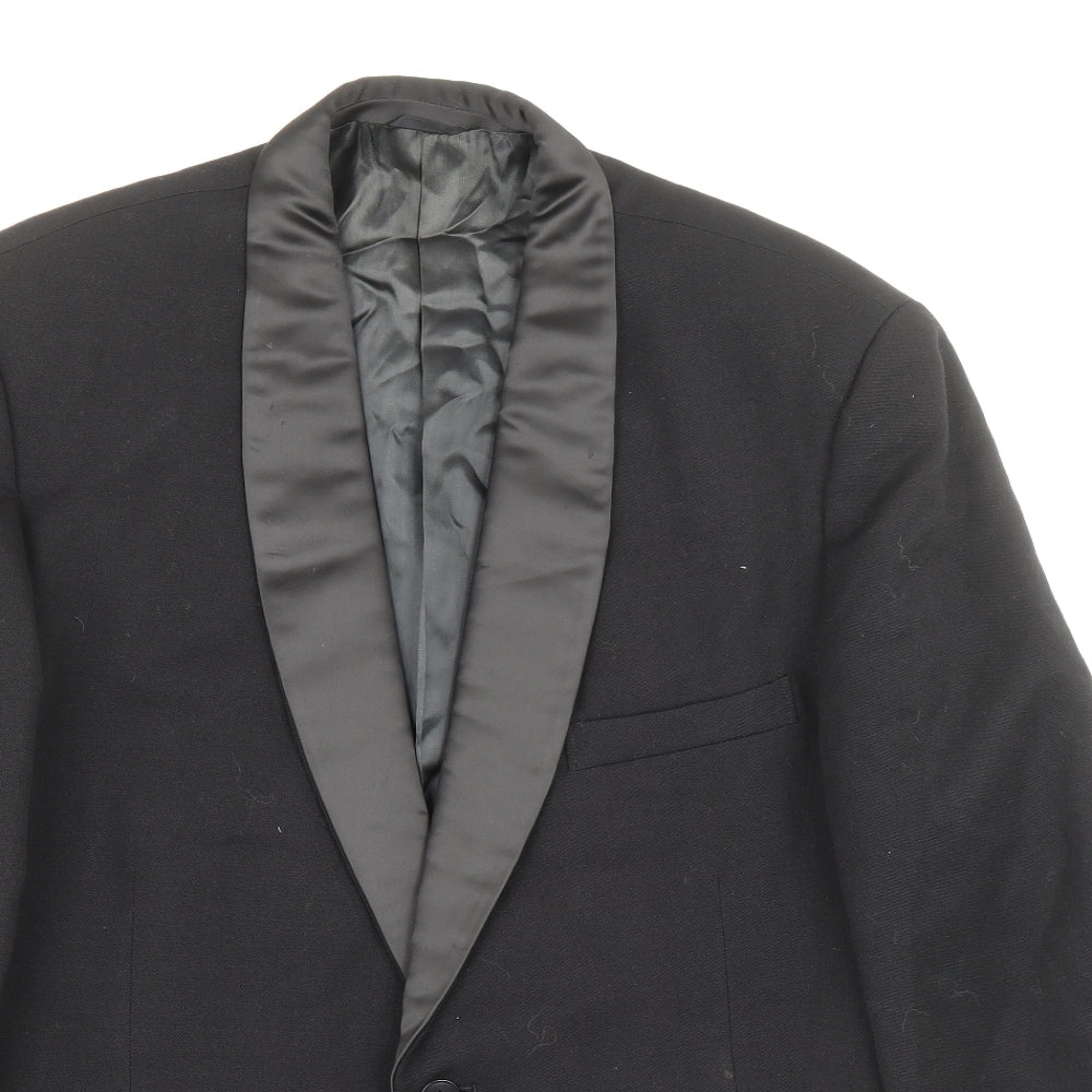 Alexandre Mens Black Polyester Jacket Blazer Size 36