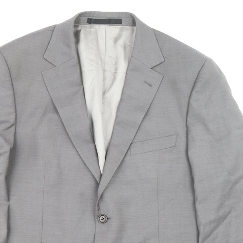 Marks and Spencer Mens Grey Wool Jacket Blazer Size 42