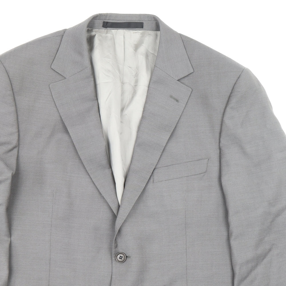 Marks and Spencer Mens Grey Wool Jacket Blazer Size 42