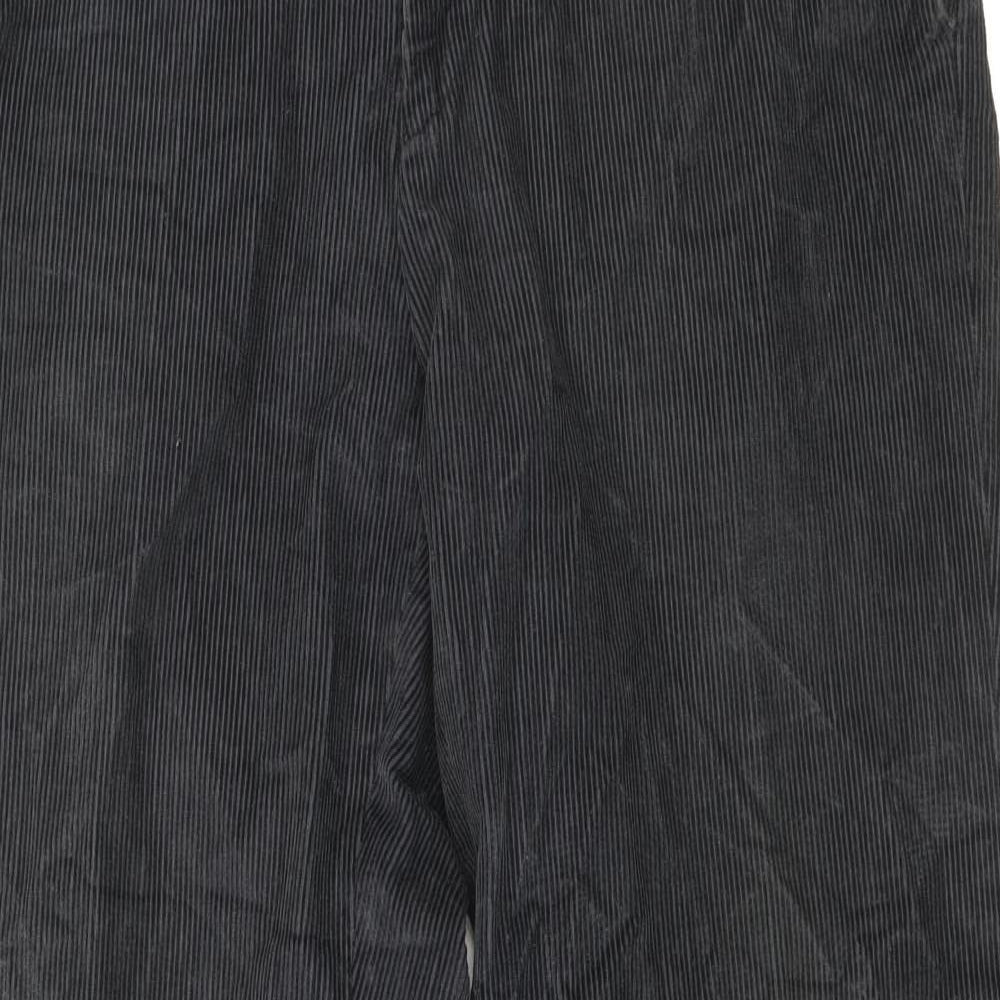 Marks and Spencer Mens Blue Cotton Trousers Size 34 in Regular Zip