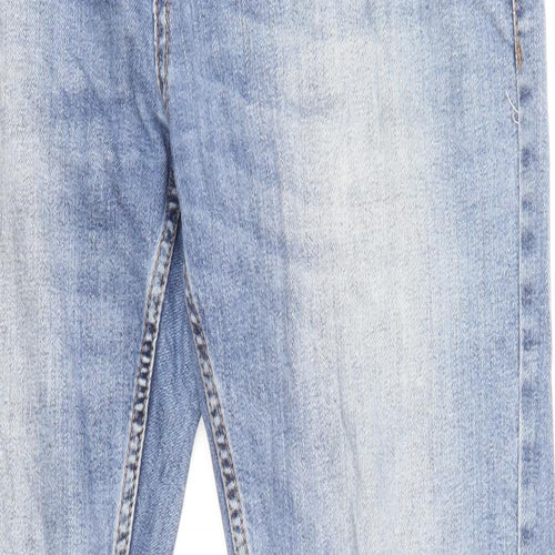 Tom Tompson Mens Blue Cotton Straight Jeans Size 32 in Slim Zip