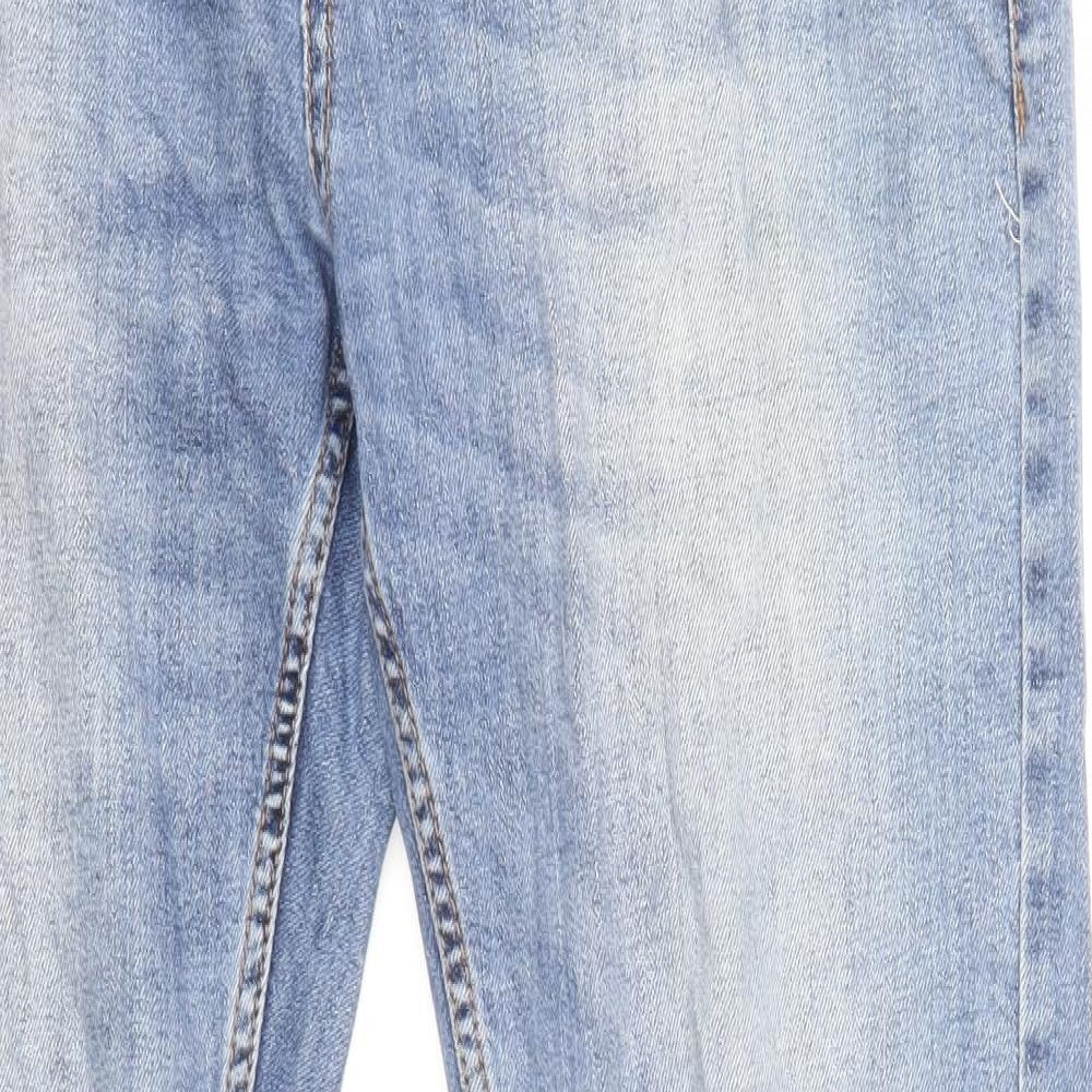 Tom Tompson Mens Blue Cotton Straight Jeans Size 32 in Slim Zip