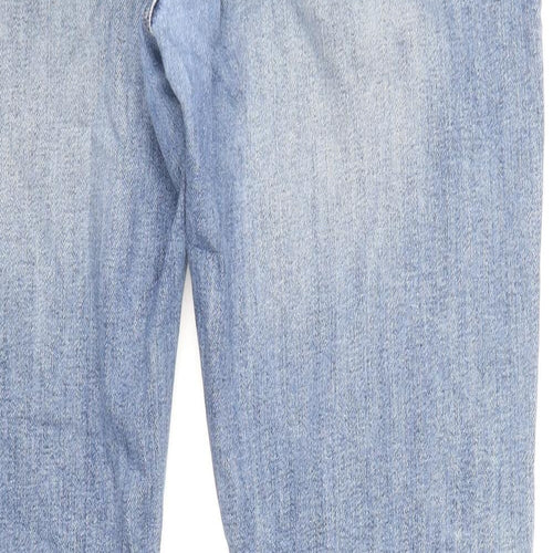 Tom Tompson Mens Blue Cotton Straight Jeans Size 32 in Slim Zip
