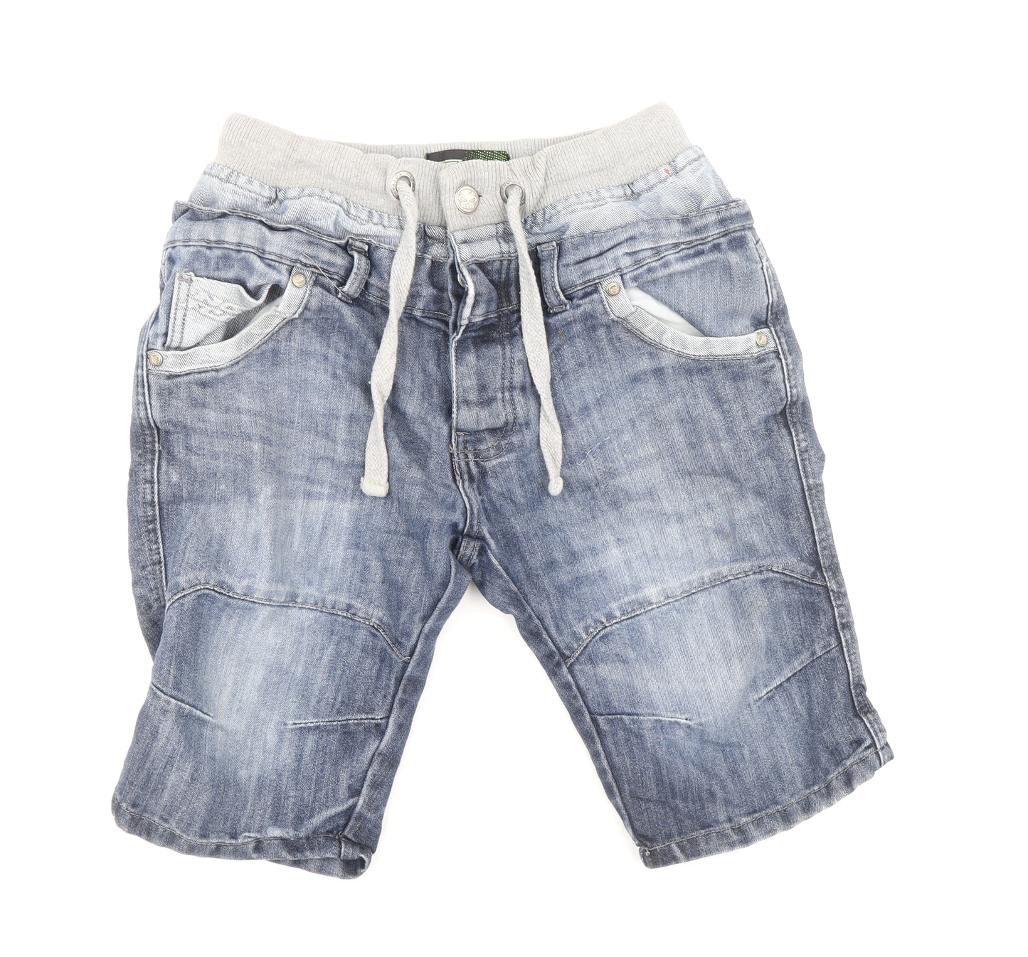 No Fear Mens Blue Cotton Bermuda Shorts Size S Regular Drawstring