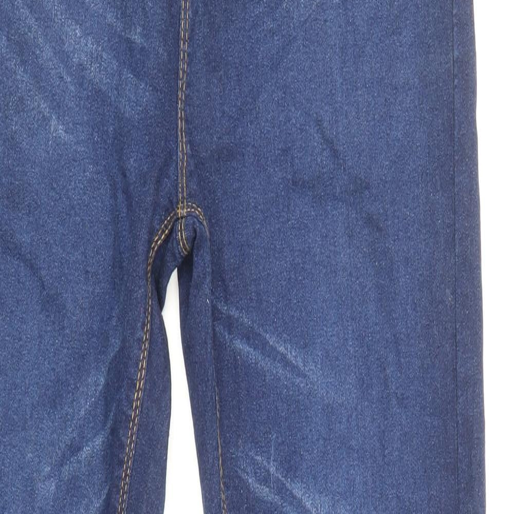 Boohoo Womens Blue Cotton Skinny Jeans Size 10 Regular Zip