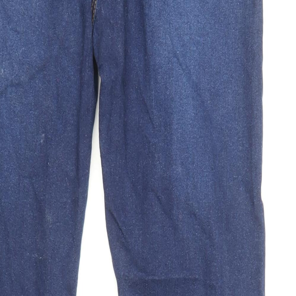 Boohoo Womens Blue Cotton Skinny Jeans Size 10 Regular Zip