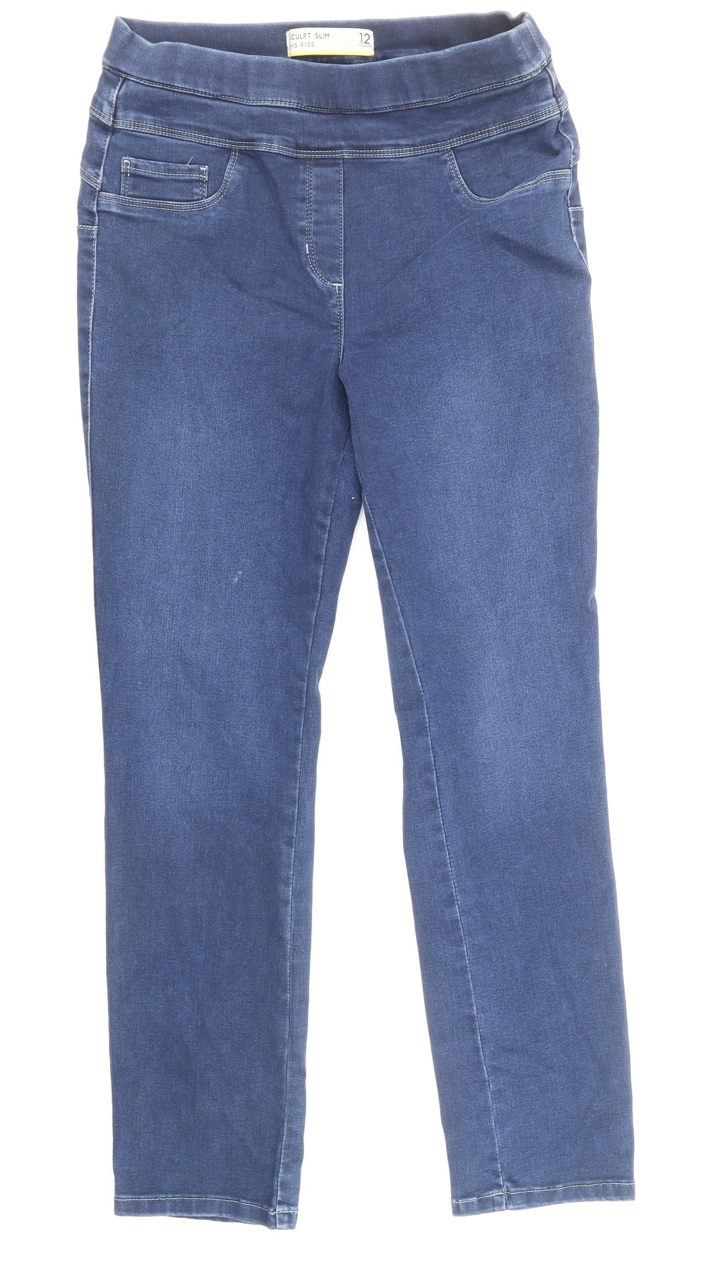 NEXT Womens Blue Cotton Skinny Jeans Size 12 Regular