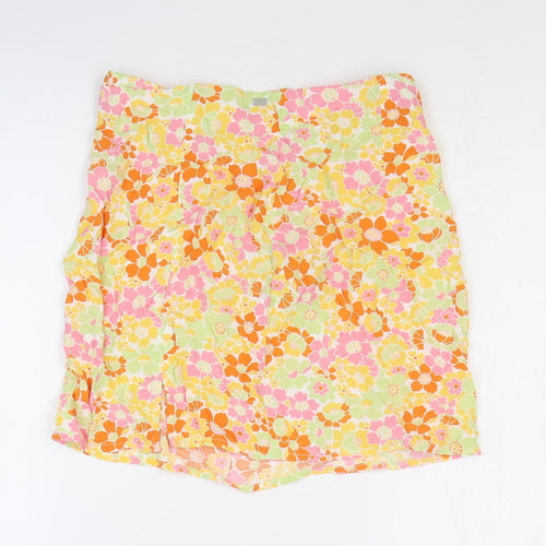 Marks and Spencer Womens Multicoloured Floral Polyester Mini Skirt Size 26 in