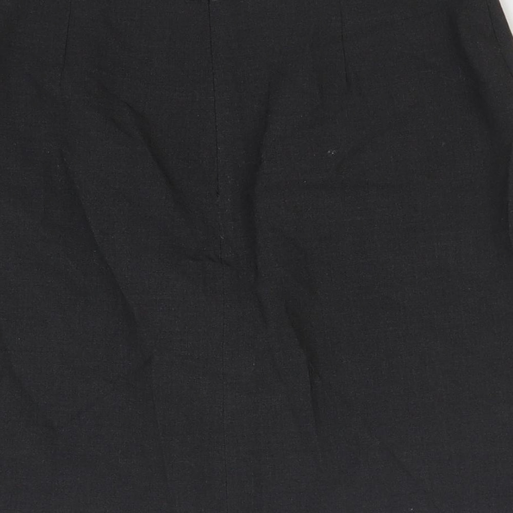 Marks and Spencer Womens Grey Polyester A-Line Skirt Size 10 Zip