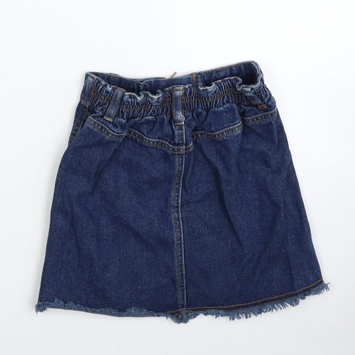 Juice Girls Blue Cotton A-Line Skirt Size 6 Years Regular Tie