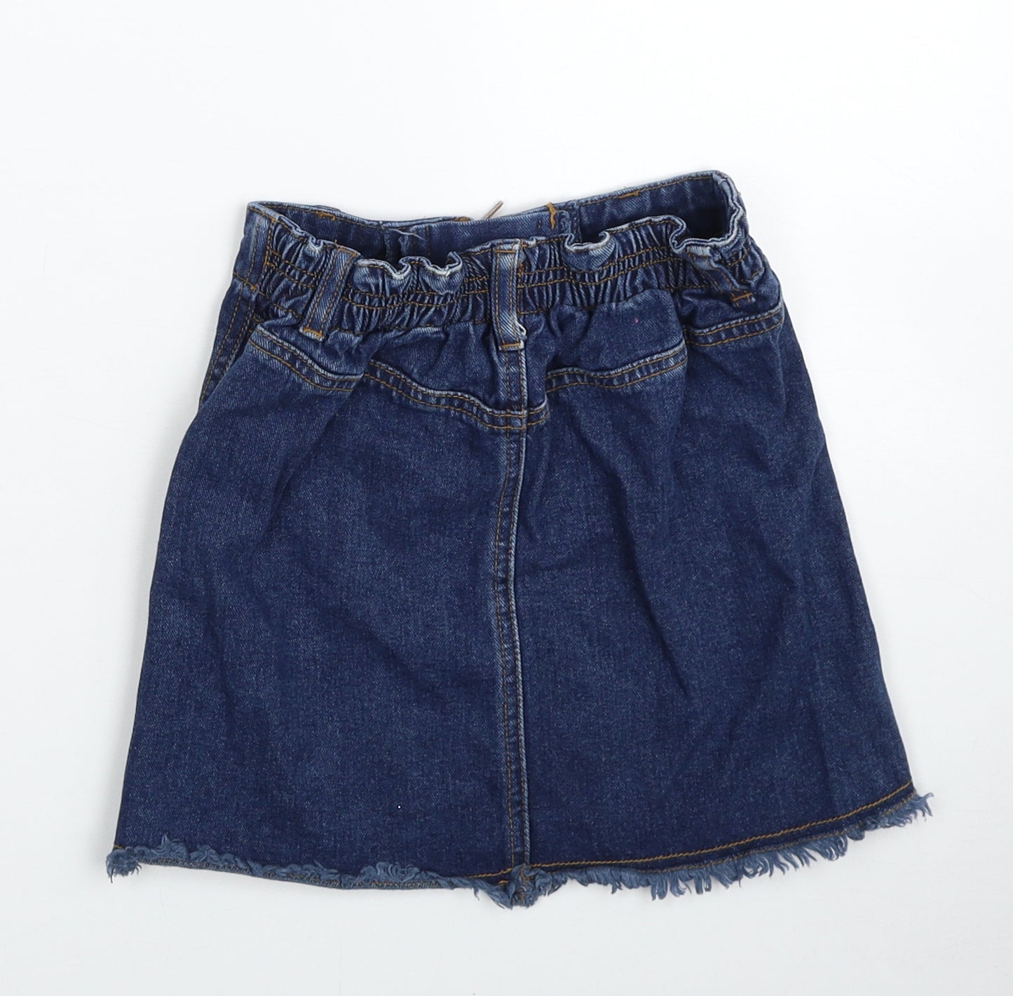 Juice Girls Blue Cotton A-Line Skirt Size 6 Years Regular Tie