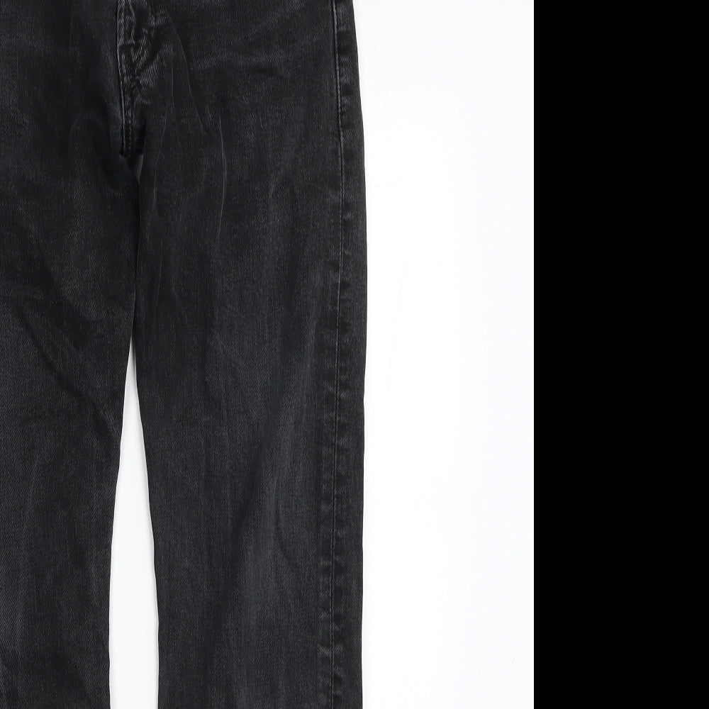 Levi's Mens Black Cotton Straight Jeans Size 32 in L32 in Regular Button