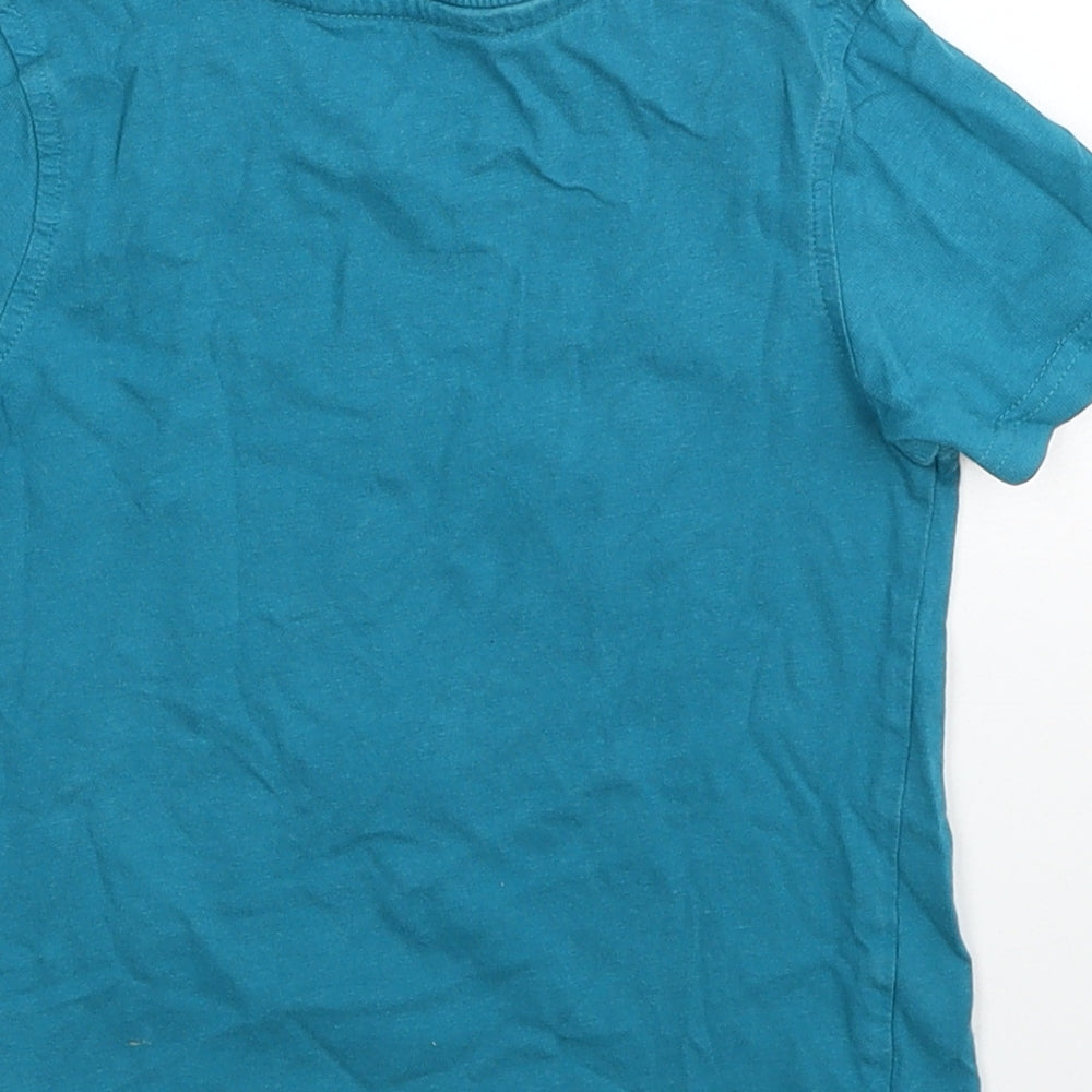 George Boys Blue Cotton Basic T-Shirt Size 3-4 Years Round Neck Pullover - Be an Awesome Hero
