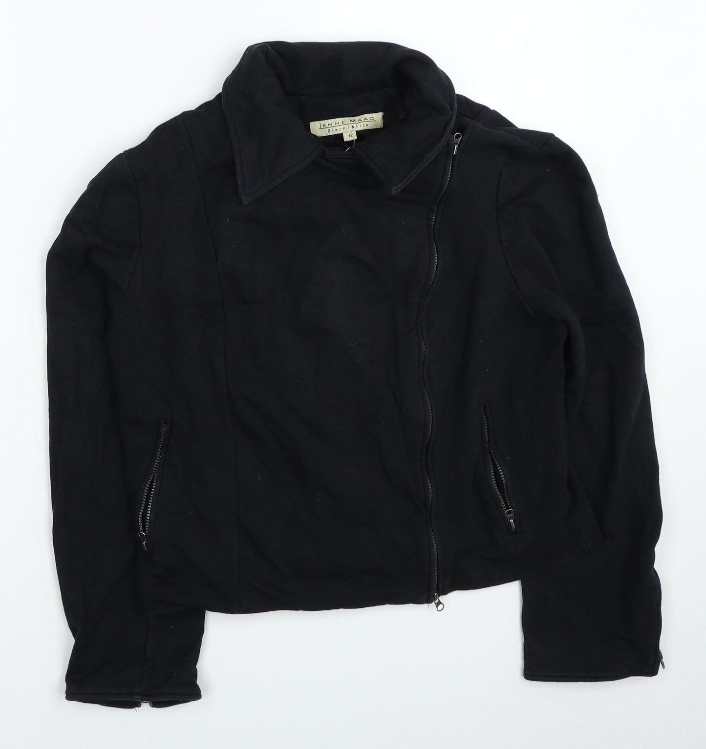 Jenne Maag Womens Black Jacket Size 12 Zip